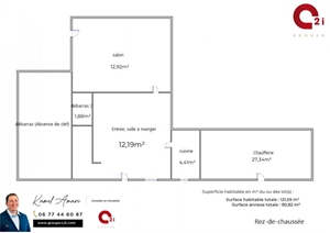 maison de village à la vente -   30350  MOULEZAN, surface 121 m2 vente maison de village - UBI430526111